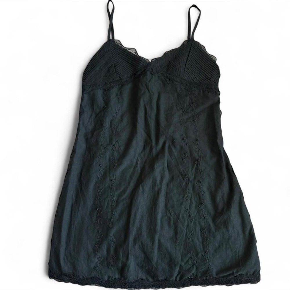 Zara Black Lace Slip Mini Dress